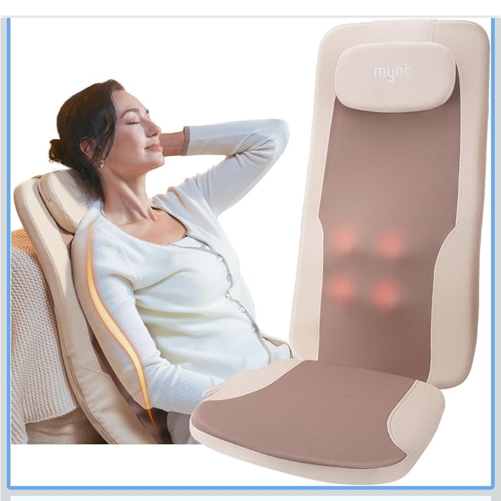 Mynt Massage Seat Cushion in Beige and Brown